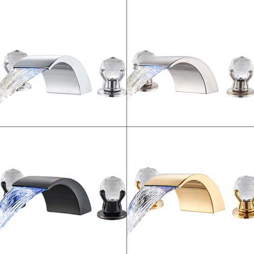 Widespread led bathroom sink - widespread,