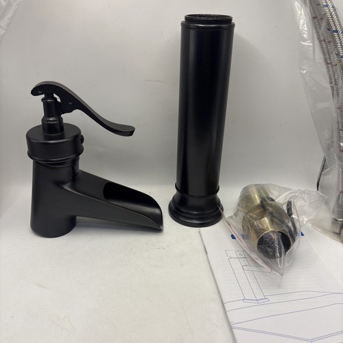 Matte black waterfall bathroom - matte,