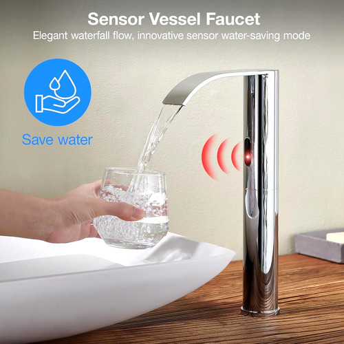 Touchless bathroom sink faucet - bathroom,