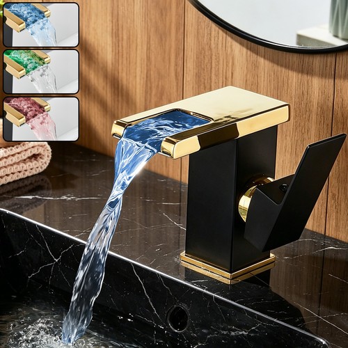 Black gold bathroom sink - black,