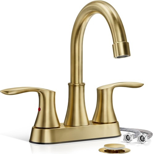 Brushed gold bathroom sink - gold,