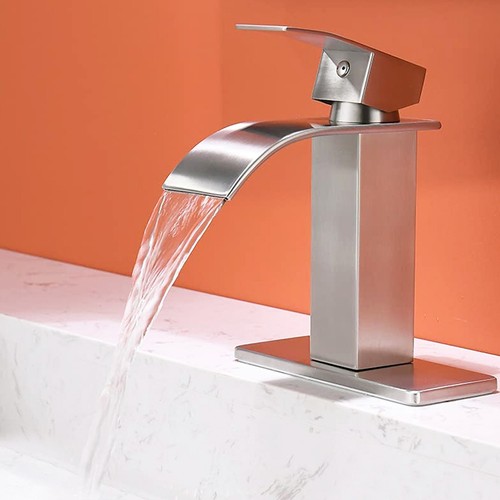 Bathroom sink faucet brushed - sink,